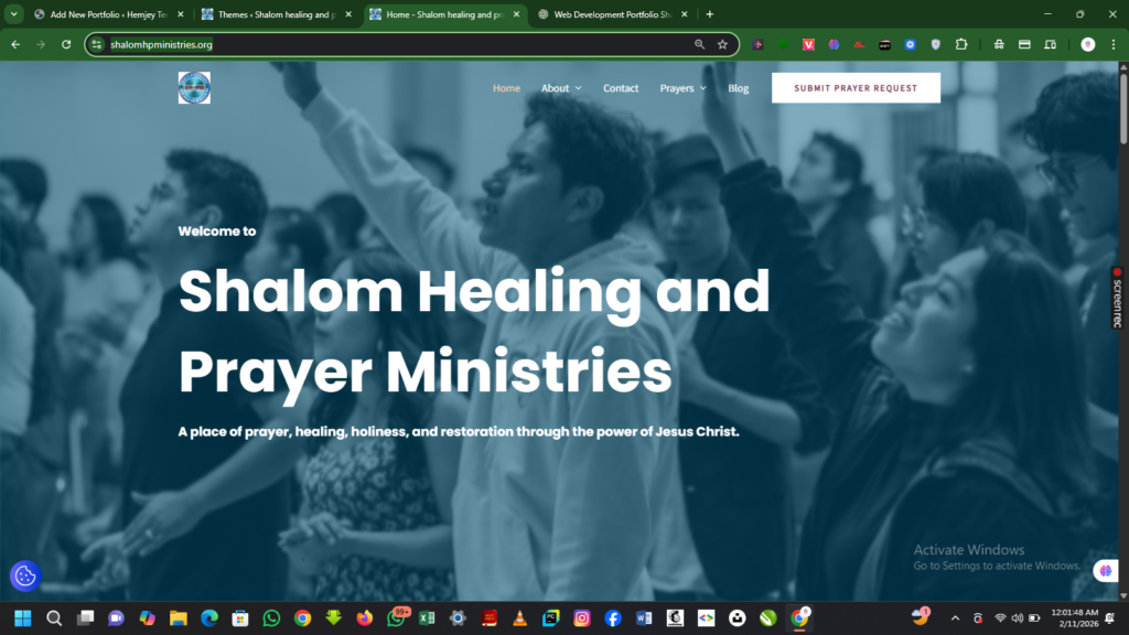 shalom healing and prayer ministry