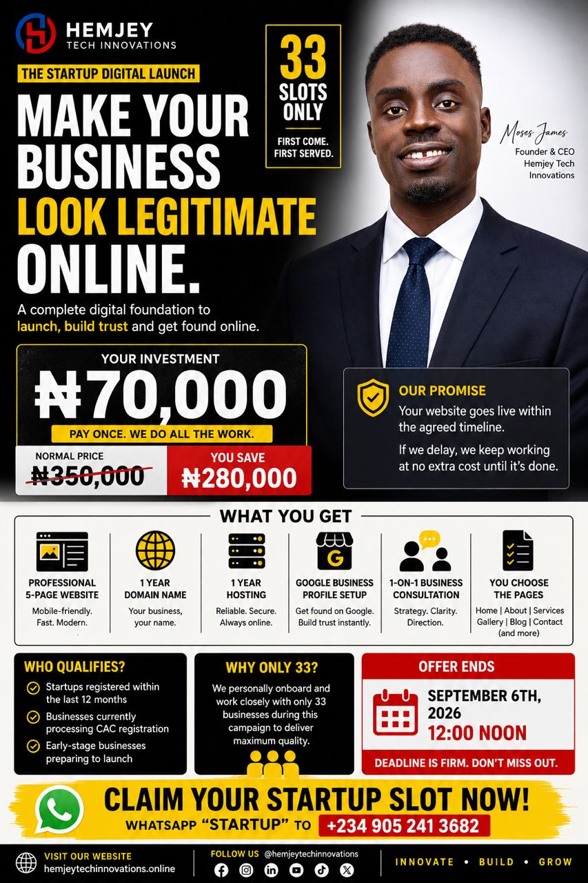 Hemjey Tech Innovations Startup Digital Launch Offer